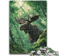 Rompecabezas de 1000 Piezas para Adultos, diseño de Alce de la Jungla, Juguetes educativos, colección de Artistas antiestrés, Bellas Artes, 50x75cm
