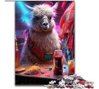 Rompecabezas de 1000 Piezas para Adultos, diseño de Alpaca, Ideal para Adolescentes y familias, (26x38cm)
