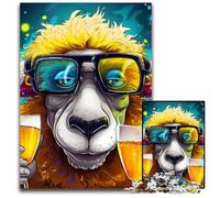 Rompecabezas de 1000 Piezas para Adultos, diseño de Alpaca, Ideal para Disfrutar en casa, como Regalo de cumpleaños o de Viaje, 50x75cm/19,68x29,52 Pulgadas.