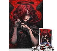 Rompecabezas de 1000 Piezas para Adultos diseño de ángel caído Sangriento Ideal para decoración del hogar Juego Educativo Apto para decoración de Escritorio tamaño 38x52cm