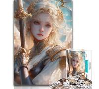 Rompecabezas de 1000 Piezas para Adultos, diseño de ángel de Anime, un desafío difícil y antiestrés Cada Pieza es única Juego Familiar desafiante y Divertido 38x26cm