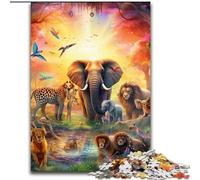Rompecabezas de 1000 Piezas para Adultos, diseño de Animales Fabricado en cartón, desarrolla la coordinación Ojo-Mano cumpleaños 1000 Piezas(26x38cm)