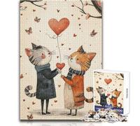 Rompecabezas de 1000 Piezas para Adultos, diseño de Animales, Pareja Enamorada, Juegos educativos, Regalo antiestrés para cumpleaños, tamaño 38x26cm