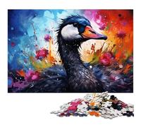 Rompecabezas de 1000 Piezas para Adultos diseño de Animales Pato Colorido psicodélico desafiante y difícil Una Obra de Arte para Adolescentes a Partir de 14 años 1000 Piezas (38 x 26 cm)
