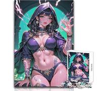Rompecabezas de 1000 Piezas para Adultos, diseño de Anime arcano, hechicera audaz, Juegos educativos, Regalo antiestrés para cumpleaños, tamaño 50x75cm