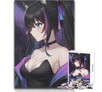 Rompecabezas de 1000 Piezas para Adultos, diseño de Anime Catgirl con Pelo Negro, DirtyGamerin, Juegos educativos, Regalo antiestrés para cumpleaños, tamaño 50x75cm