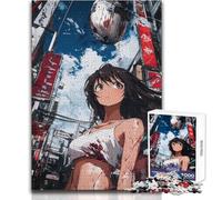 Rompecabezas de 1000 Piezas para Adultos, diseño de Anime CityGirl en un Entorno Urbano, Juguete de análisis y lógica, cumpleaños (38x26cm)