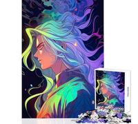 Rompecabezas de 1000 Piezas para Adultos diseño de Anime de un Hombre Guapo Guerrero Juguetes antiestrés Regalos para Mujeres y Hombres Juego Educativo difícil y desafiante tamaño 50x75cm