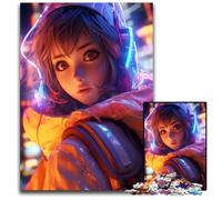 Rompecabezas de 1000 Piezas para Adultos diseño de Anime fantasía Gamer Chica difícil de Resolver para decoración del hogar Entrenamiento Mental y Regalos navideños 1000 Piezas (75 x 50 cm)