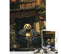 Rompecabezas de 1000 Piezas para Adultos diseño de Anime japonés de Oso Panda Juego Imposible de 1000 Piezas Gran Regalo para los Amantes de los Juegos Corte de precisión (38x52cm)