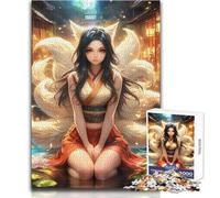 Rompecabezas de 1000 Piezas para Adultos, diseño de Anime Kyubi Fox Girl, Ideal para la Familia, Ideal como decoración de Pared, Apto para Mayores de 14 años (38x26cm)