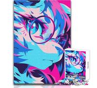 Rompecabezas de 1000 Piezas para Adultos, diseño de Anime Peludo con Gafas, Juguete de análisis de Juegos intelectuales y lógicos, Regalo de cumpleaños, tamaño 38x26cm