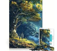 Rompecabezas de 1000 Piezas para Adultos,diseño de árbol Antiguo,Juego de Memoria,Ajuste, Compacto,Ideal para divertirse en Familia (38x26cm)