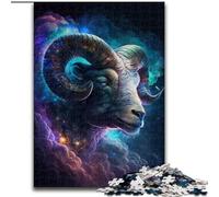 Rompecabezas de 1000 Piezas para Adultos, diseño de Aries cósmico, Ideal para Fiestas de cumpleaños (26x38cm)