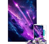 Rompecabezas de 1000 Piezas para Adultos diseño de asteroides espaciales cósmicos de Color púrpura neón Ideal para cumpleaños Navidad diversión Familiar y como Juguete antiestrés para Mayores