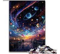 Rompecabezas de 1000 Piezas para Adultos, diseño de Astronauta Colorido, Hecho de cartón, Juego Familiar Interactivo, decoración del hogar, Regalo desafiante y acertijo, 1000 Piezas(26x38cm)