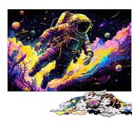 Rompecabezas de 1000 Piezas para Adultos, diseño de Astronauta, Ideal para Halloween, Navidad y cumpleaños, 26x38cm/10,23x14,96 Pulgadas.