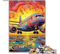 Rompecabezas de 1000 Piezas para Adultos, diseño de avión Colorido, desafiante, cumpleaños, Fiestas y decoración del hogar (tamaño 50x75cm)