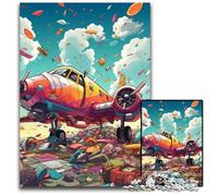Rompecabezas de 1000 Piezas para Adultos, diseño de avión, Rompecabezas imposibles, decoración del hogar, Regalo, Juego de ingenio, 26x38cm/10,23x14,96 Pulgadas