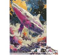 Rompecabezas de 1000 Piezas para Adultos, diseño de Ballenas y océano, Cuadrados, creativos, de Papel, para decoración del hogar, 38 x 26 cm, 1000 Piezas.
