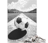 Rompecabezas de 1000 Piezas para Adultos, diseño de balón de fútbol en el Campo. Juego Educativo, Juguete de desafío, 1000 Piezas (75 x 50 cm).