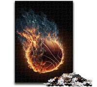 Rompecabezas de 1000 Piezas para Adultos, diseño de Baloncesto con Fuego, Actividad para el hogar, Ideal para días de Lluvia (38x26cm)