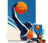 Rompecabezas de 1000 Piezas para Adultos,diseño de Baloncesto,Mates,Arte de Corte preciso,Juguete Creativo para desarrollar la Creatividad,Juego para el Tiempo Libre, Relajante