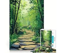 Rompecabezas de 1000 Piezas para Adultos,diseño de bambú,jardín Zen,Japón,ensamblaje preciso,Divertido,Juego Inteligente,Regalo para Momentos de Paz,decoración de cumpleaños (38x52cm)