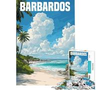 Rompecabezas de 1000 Piezas para Adultos diseño de Barbados Caribe Ideal para Viajes Juego práctico de Montaje con Patrones difíciles y desafiantes Apto para Mayores de 14 años 50x75cm