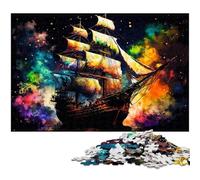 Rompecabezas de 1000 Piezas para Adultos, diseño de Barco Colorido, Rompecabezas Imposible, Ideal para decoración del hogar, Regalo, Juego de ingenio, 50x75cm/19,68x29,52 Pulgadas