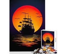Rompecabezas de 1000 Piezas para Adultos diseño de Barco pequeño sin Barco para decoración del hogar Juguetes Ideas de Regalo Juego Familiar con Piezas de Formas aleatorias Totalmente entrelazadas