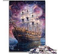 Rompecabezas de 1000 Piezas para Adultos, diseño de Barco Pirata galáctico, tamaño 26x38cm, Ideal para Adolescentes, Ideal para una Noche de Juegos en Familia, un Regalo Que estimula el Cerebro.