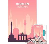Rompecabezas de 1000 Piezas para Adultos diseño de Berlín Juego práctico y Educativo cumpleaños para Toda la Familia tamaño 75x50cm