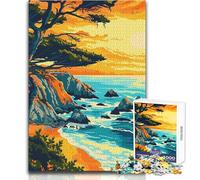 Rompecabezas de 1000 Piezas para Adultos, diseño de Big Sur Beach Coast Art Toys, Juegos educativos, decoración, Ideas de Regalo, tamaño 38x26cm