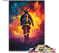 Rompecabezas de 1000 Piezas para Adultos, diseño de Bombero, 50x75cm, Ideal para Decorar, cumpleaños
