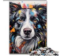 Rompecabezas de 1000 Piezas para Adultos, diseño de Border Collie. Ideal para una Noche de Juegos en Familia, decoración del hogar y Regalo para Entrenar el Cerebro (tamaño 50x75cm).