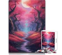 Rompecabezas de 1000 Piezas para Adultos, diseño de Bosque Encantado místico, para Disfrutar de un Tiempo de Ocio Tranquilo, relajación, Ajuste Estable, Corte preciso, tamaño del Juguete: 38x26cm