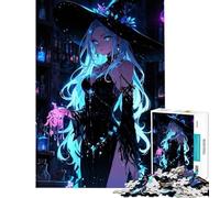Rompecabezas de 1000 Piezas para Adultos diseño de Bruja de Anime con poción Ideal para Juegos educativos y de desafío Juguete Toda la Familia Regalos con un Reto difícil (50x75cm)