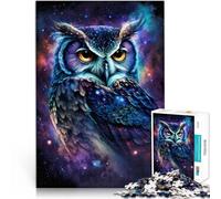 Rompecabezas de 1000 piezas para adultos, diseño de búho, galaxia, corte de precisión, 19.7 x 29.5 pulgadas, regalos secretos de Papá Noel para adolescentes de 14 años en adelante