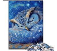 Rompecabezas de 1000 Piezas para Adultos, diseño de búho y Cielo Nocturno 26x38cm, Juego Decorativo Que desafía el Cerebro y es un Juguete Interactivo para Toda la Familia.