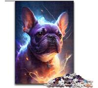 Rompecabezas de 1000 Piezas para Adultos, diseño de Bulldog Colorido de Madera, Ideal como decoración artística o Regalo de cumpleaños, 50x75cm, Ideal para Juegos interactivos Familiares