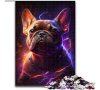 Rompecabezas de 1000 Piezas para Adultos, diseño de Bulldog Colorido de Madera, Ideal para Decorar o como Regalo de cumpleaños, 50x75cm Un Rompecabezas desafiante y Relajante para Adolescentes
