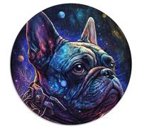 Rompecabezas de 1000 Piezas para Adultos, diseño de Bulldog francés Espacial, Adolescentes, Ideal para Reducir el estrés, Genial para la Familia (67,5x67,5cm)