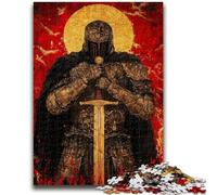 Rompecabezas de 1000 Piezas para Adultos, diseño de Caballero Guerrero Medieval, Ideal para Pasar el rato en casa con Piezas aleatorias Que se entrelazan (26x38cm)