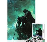 Rompecabezas de 1000 Piezas para Adultos diseño de Caballero Solitario bajo Las Estrellas Juegos Juegos de relajación y para Mejorar el Amor en Pareja Tamaño 50x75cm