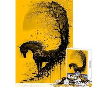 Rompecabezas de 1000 piezas para adultos diseño de caballo salvaje libertad naturaleza decoración del hogar juguetes regalos de cumpleaños juego práctico adecuado para decoración de escritorio 38x26cm