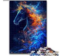 Rompecabezas de 1000 Piezas para Adultos, diseño de Caballos con relámpagos, de Madera, Ideal para Fiestas o cumpleaños, 1000 Piezas(50x75cm)