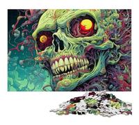 Rompecabezas de 1000 Piezas para Adultos, diseño de Calavera de Colores, de Madera, Ideal para Decorar y Regalar, 50x75cm/19,68x29,52 Pulgadas