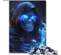 Rompecabezas de 1000 Piezas para Adultos, diseño de Calavera de Humo, de Madera, 50x75cm, Ideal para Fiestas, cumpleaños y Noches de Juegos en Familia