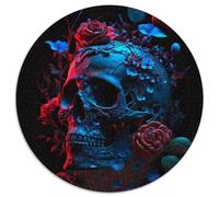 Rompecabezas de 1000 Piezas para Adultos, diseño de Calavera Oscura, Adolescentes, Ideal para Reducir el estrés, Genial para la Familia (67,5x67,5cm)